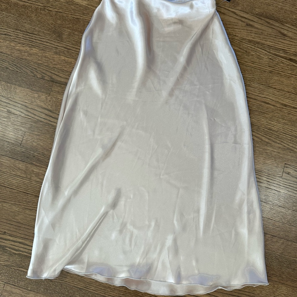 Elegant Cream Satin Skirt